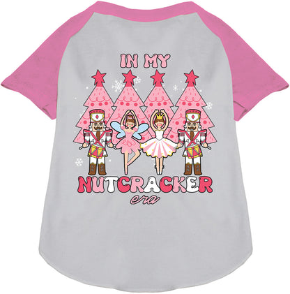 Light Pink Nutcracker Era Pet Raglan Shirt