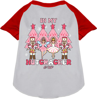 Red Nutcracker Era Pet Raglan Shirt