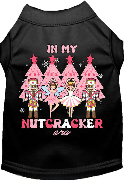 Black Nutcracker Era pet shirt with festive design