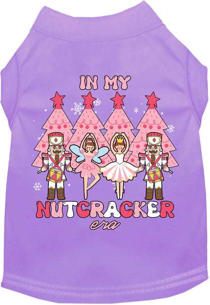 Purple Nutcracker Era pet shirt with festive design