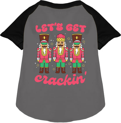 Black Let's Get Crackin' Pet Raglan Shirt