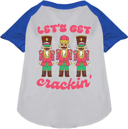 Blue Let's Get Crackin' Pet Raglan Shirt