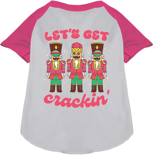 Pink Let's Get Crackin' Pet Raglan Shirt