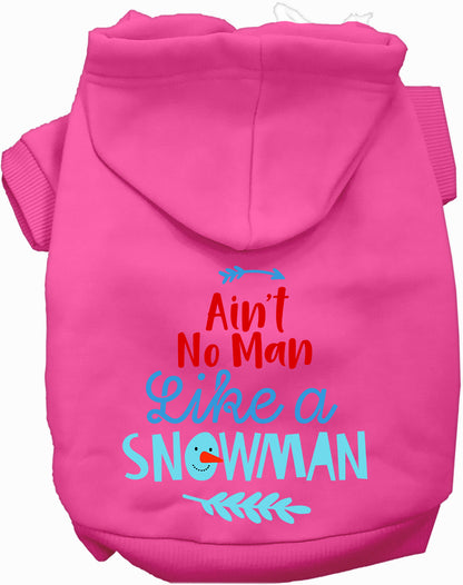 Ain't No Man Like a Snowman Pet Hoodie