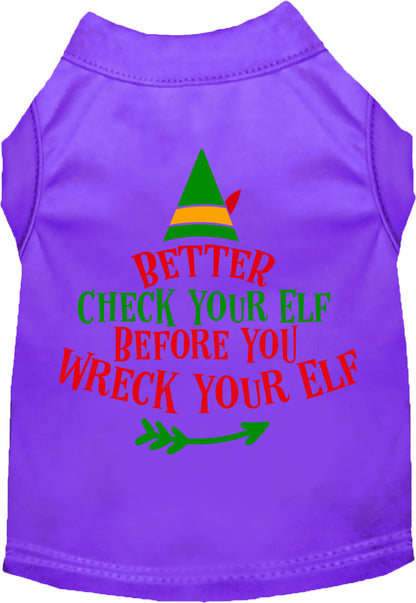 Check Your Elf Pet Shirt