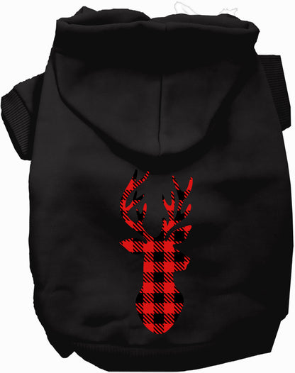 Buffalo Check Deer Pet Hoodie