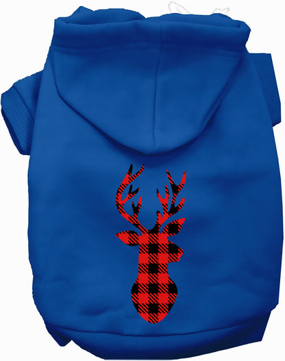 Buffalo Check Deer Pet Hoodie