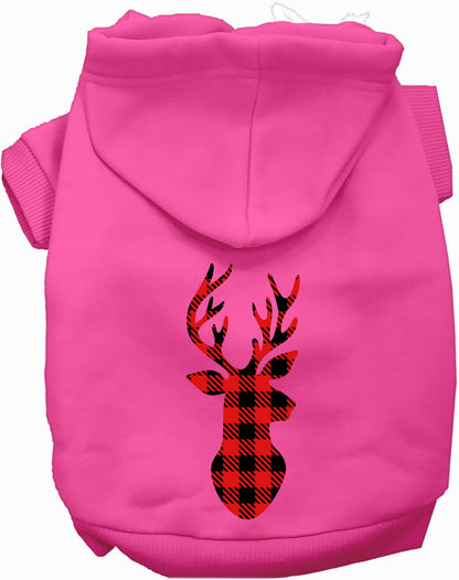 Buffalo Check Deer Pet Hoodie