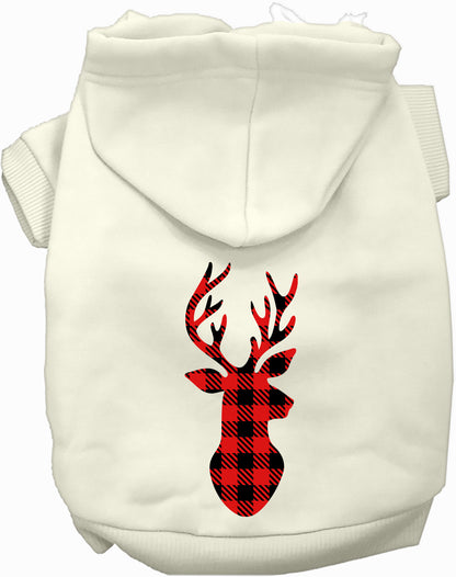 Buffalo Check Deer Pet Hoodie