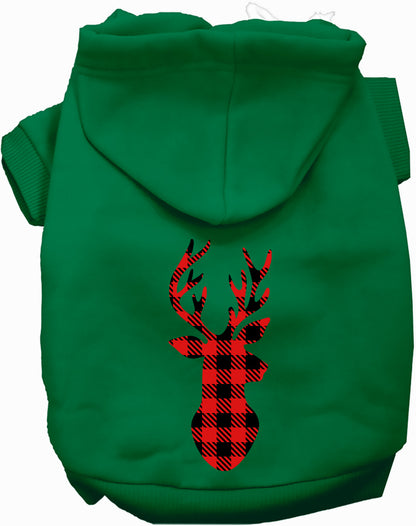 Buffalo Check Deer Pet Hoodie