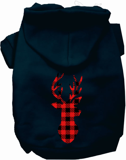 Buffalo Check Deer Pet Hoodie