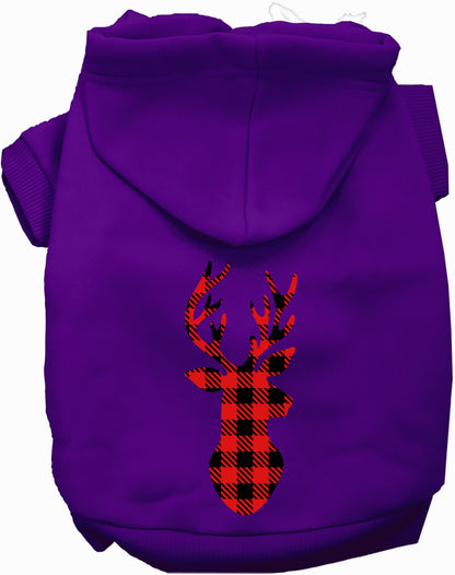 Buffalo Check Deer Pet Hoodie