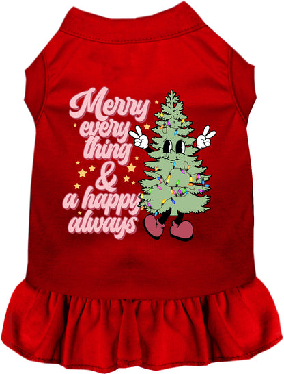 Red Merry Everything pet dress