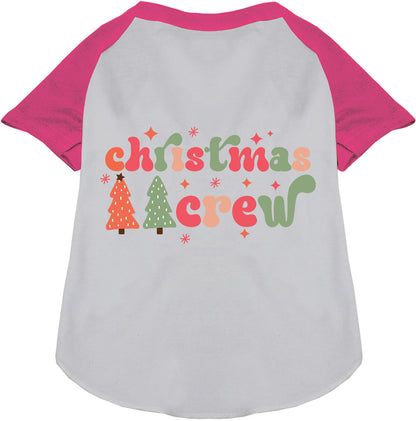 Cutesy Christmas Crew Pet Raglan Shirt