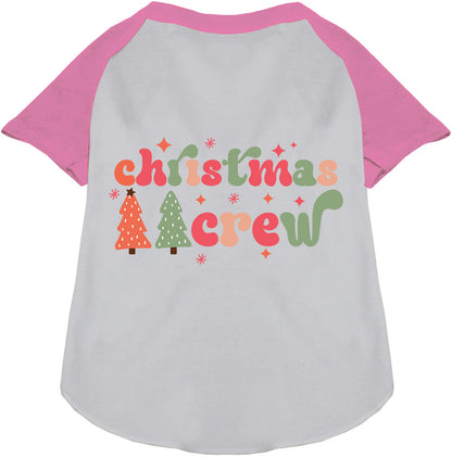 Cutesy Christmas Crew Pet Raglan Shirt