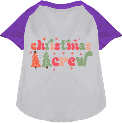 Cutesy Christmas Crew Pet Raglan Shirt