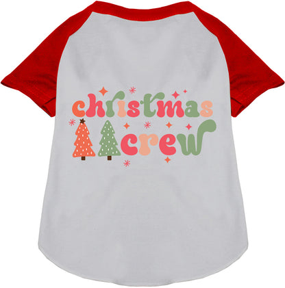 Cutesy Christmas Crew Pet Raglan Shirt