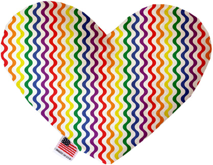 Pet and Dog Plush Heart or Bone Toy, "Rainbow Pride Group" (Available in different sizes, and 7 different pattern options!)