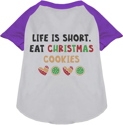 Eat Christmas Cookies Pet Raglan Shirt