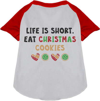 Eat Christmas Cookies Pet Raglan Shirt