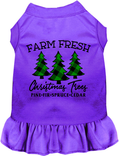 Purple Farm Fresh Christmas Trees pet dress