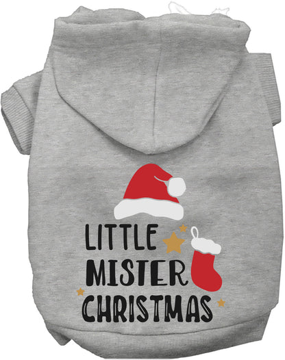 Gray Little Mister Christmas Pet Hoodie