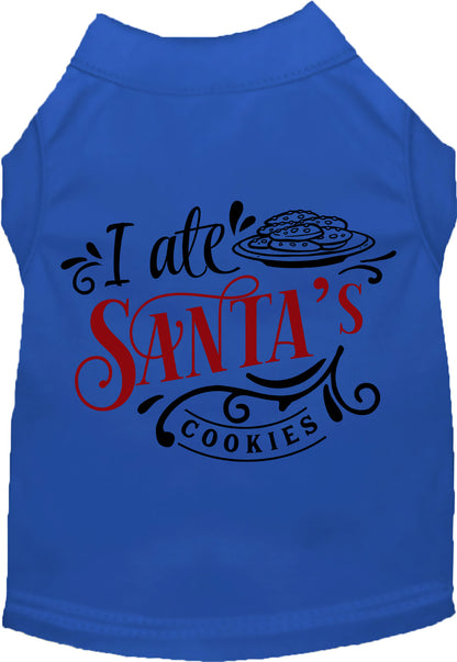 Dark blue 'I Ate Santa's Cookies' pet shirt