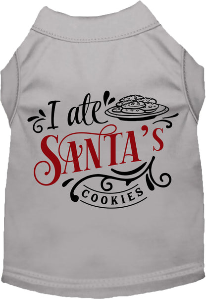 Gray 'I Ate Santa's Cookies' pet shirt