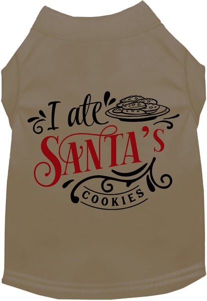 Brown 'I Ate Santa's Cookies' pet shirt