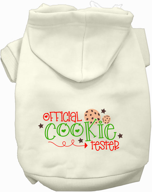 White Official Cookie Tester Pet Hoodie