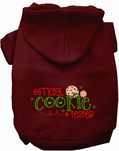 Maroon Official Cookie Tester Pet Hoodie