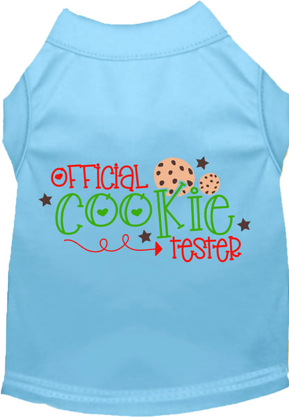 Light blue Official Cookie Tester pet shirt