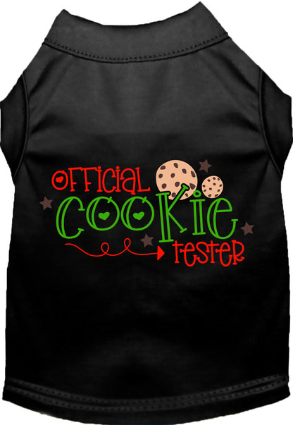 Black Official Cookie Tester pet shirt