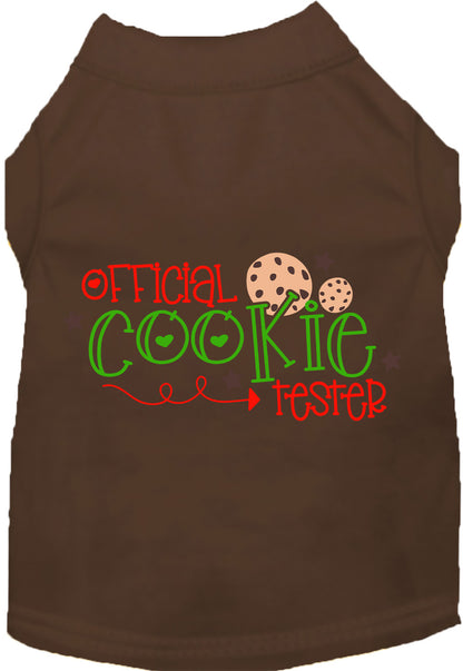 Brown Official Cookie Tester pet shirt