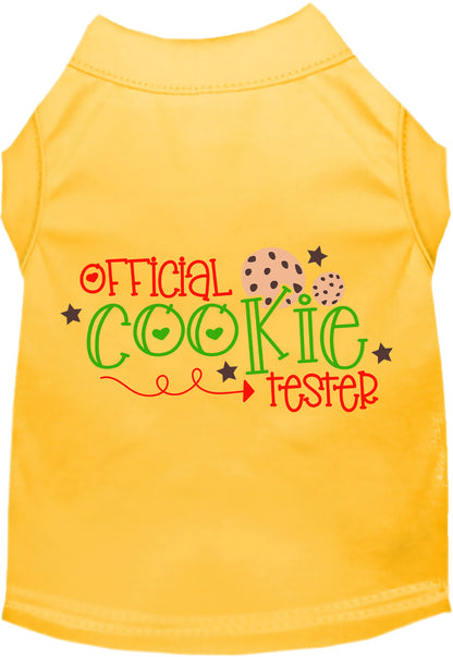 Yellow Official Cookie Tester pet shirt