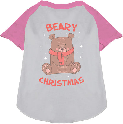 Beary Christmas Pet Raglan Shirt