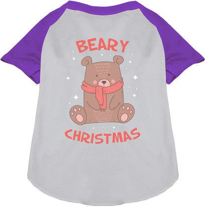 Beary Christmas Pet Raglan Shirt