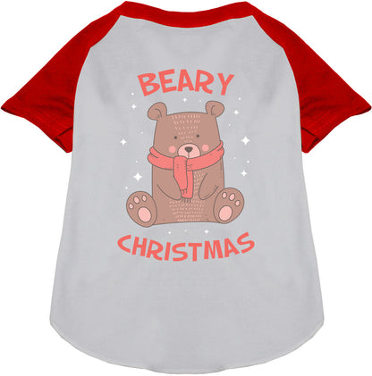 Beary Christmas Pet Raglan Shirt