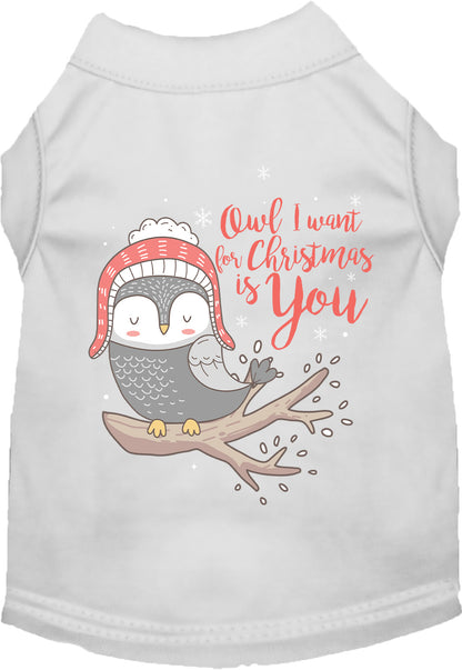 Owl I Want For Christmas Pet Shirt