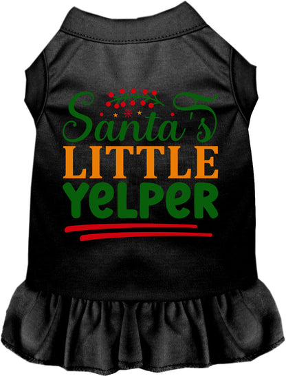 Black Santa's Little Yelper pet dress