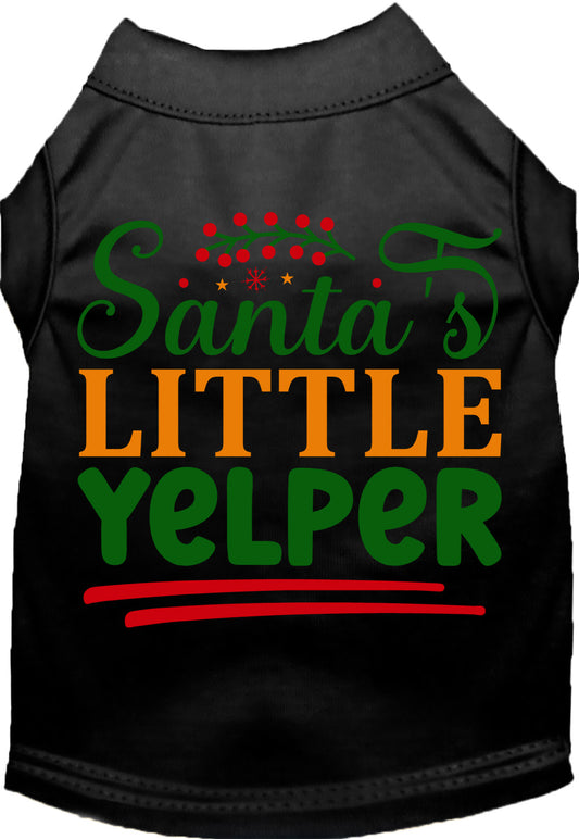 Black Santa's Little Yelper pet shirt