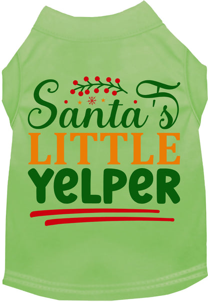 Green Santa's Little Yelper pet shirt