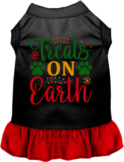 Black Treats on Earth pet dress with red skirt