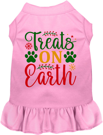 Light pink Treats on Earth pet dress with festive design