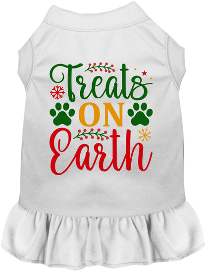 White Treats on Earth pet dress with festive design