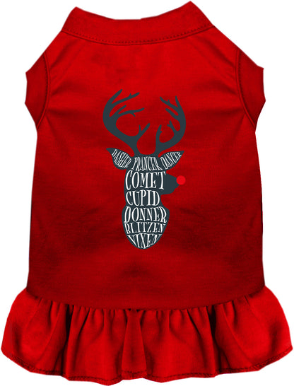 All Santa's Deer Pet Dress