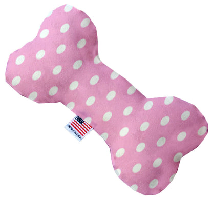 Pet and Dog Plush Heart or Bone Toy, "Polka Dots Group" (Available in different sizes, and 6 different pattern options!)