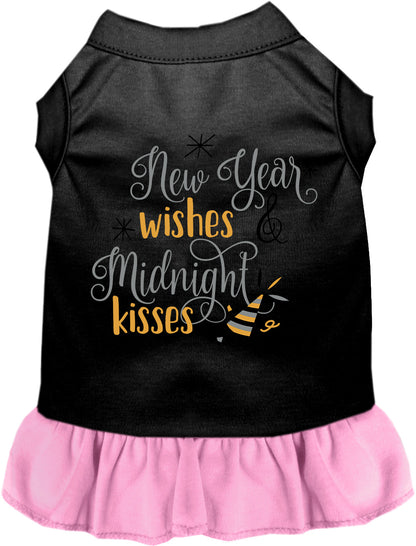 Black pet dress with light pink skirt, Midnight Kisses design