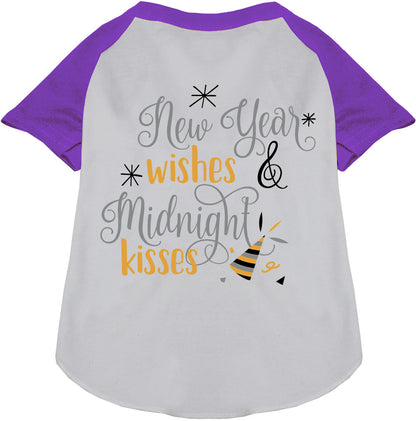 Purple Midnight Kisses Pet Raglan Shirt