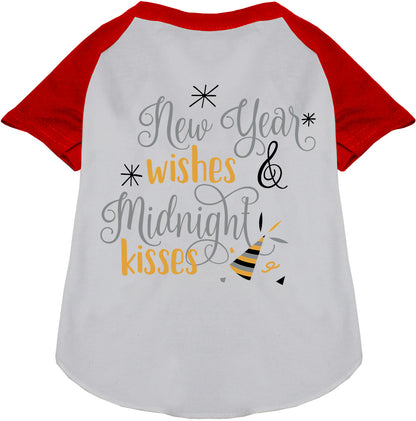 Red Midnight Kisses Pet Raglan Shirt